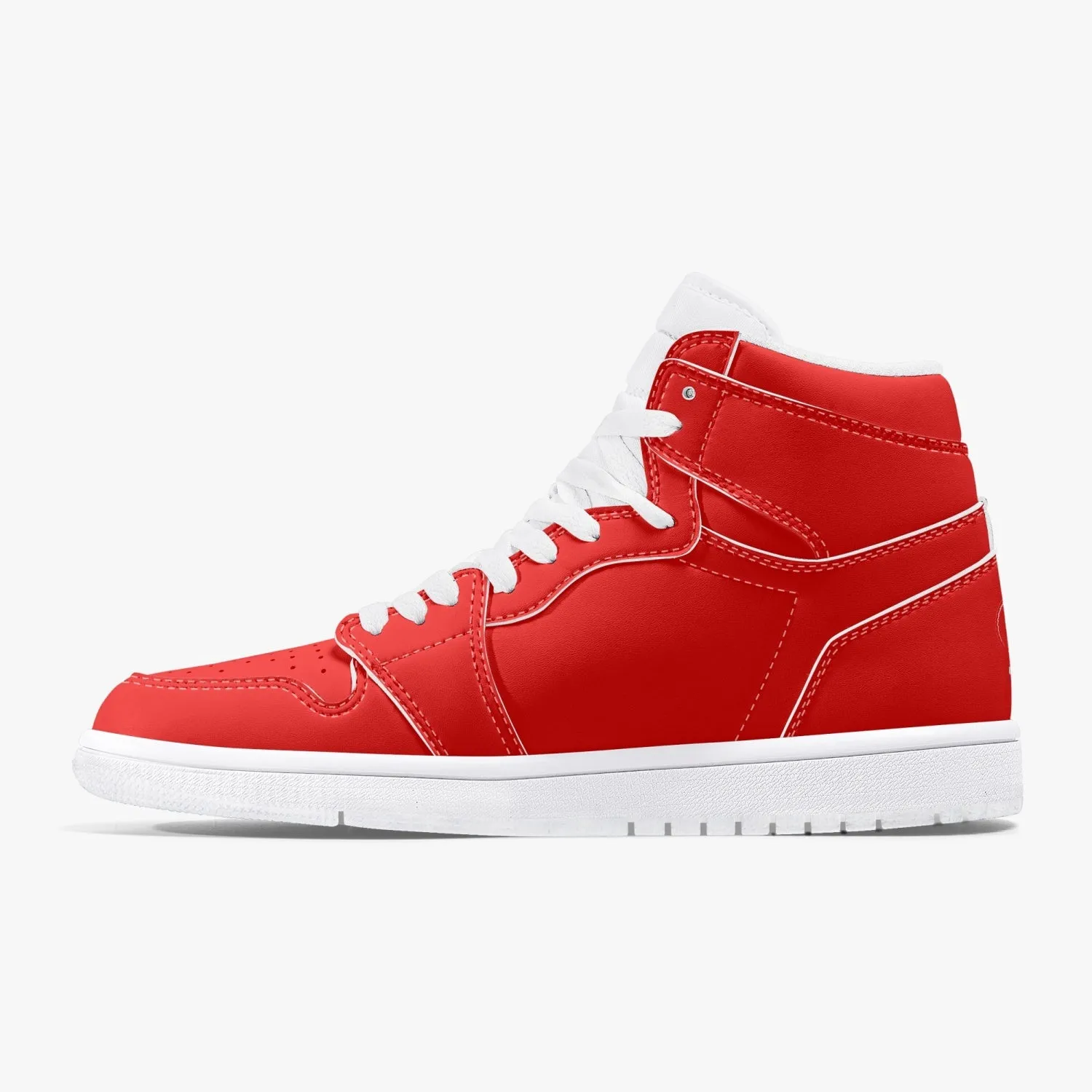 236. New High-Top Leather Sneakers - White