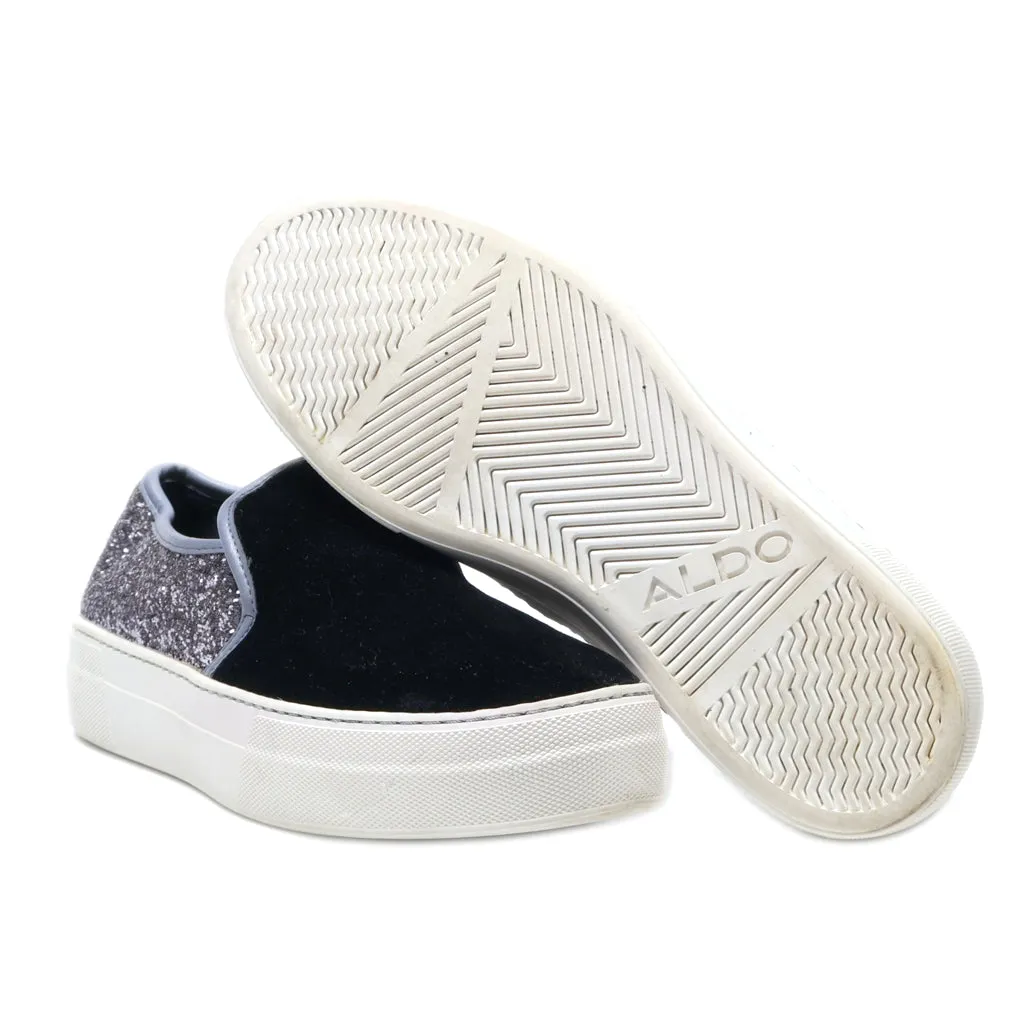 Aldo Low-Top Sneakers Suede Black Colour For Women