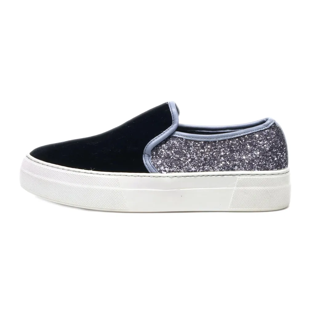 Aldo Low-Top Sneakers Suede Black Colour For Women