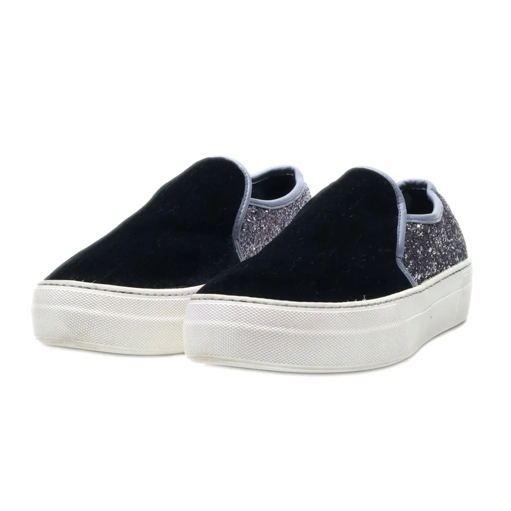 Aldo Low-Top Sneakers Suede Black Colour For Women