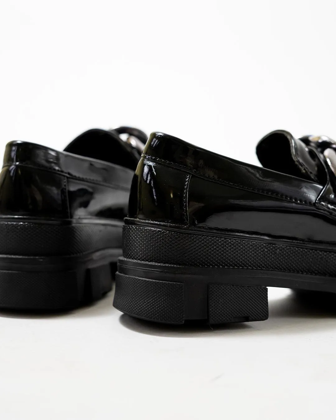 Back To School Chunky Chain Black Shoe