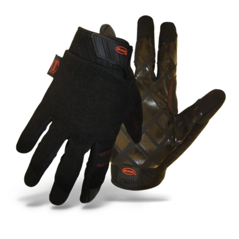 Boss Unisex Indoor/Outdoor Diamond Grip Mechanic's Glove Black M 1 pair