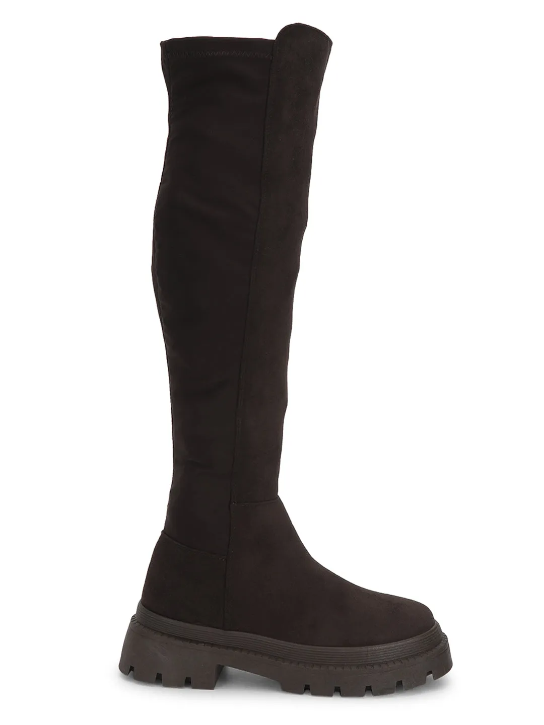 Brown Suede High-End-Fashion Stylish Knee Boots (TC-RS3668-BRO)