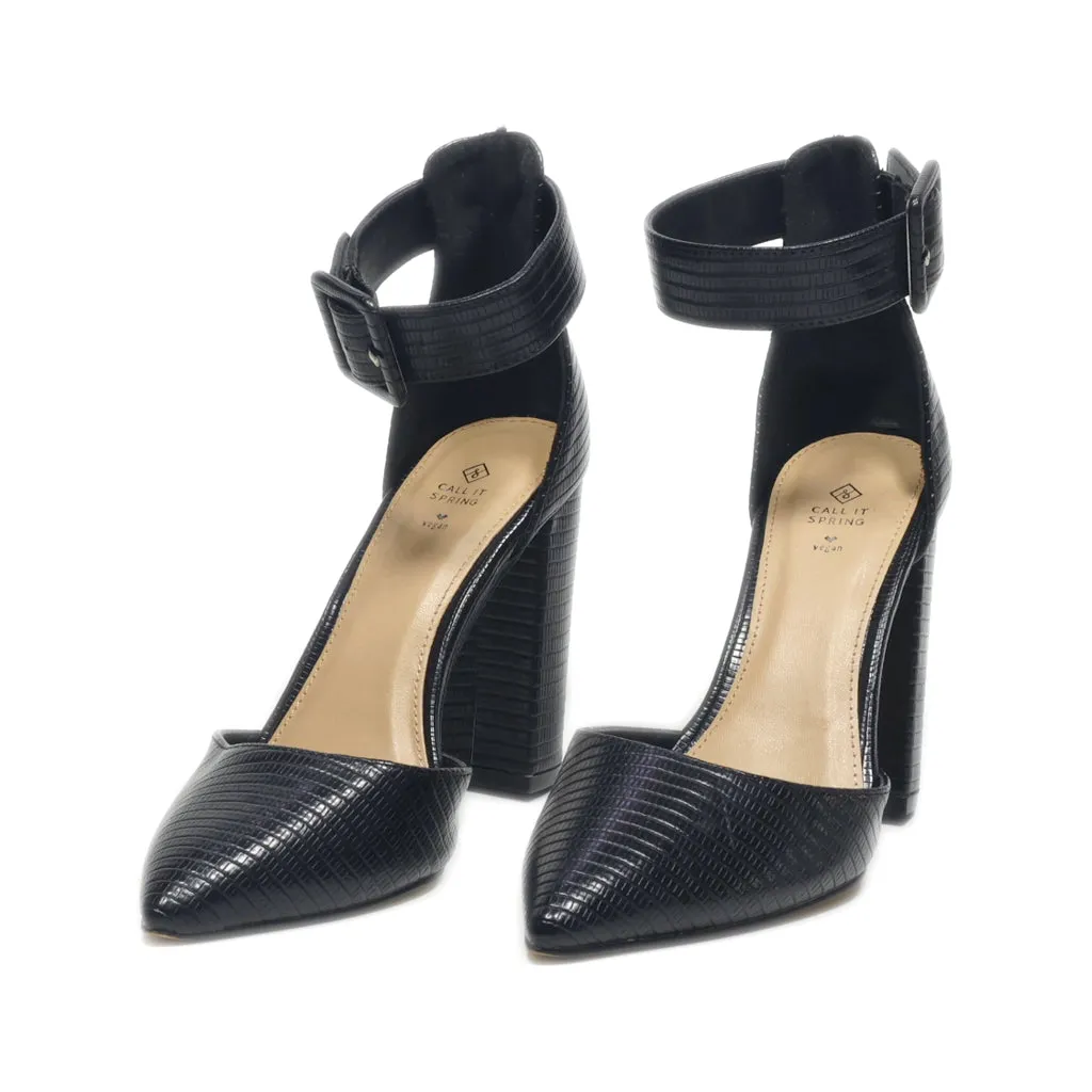 Call It Spring High-Heel Shoes Leather Black Colour For Women