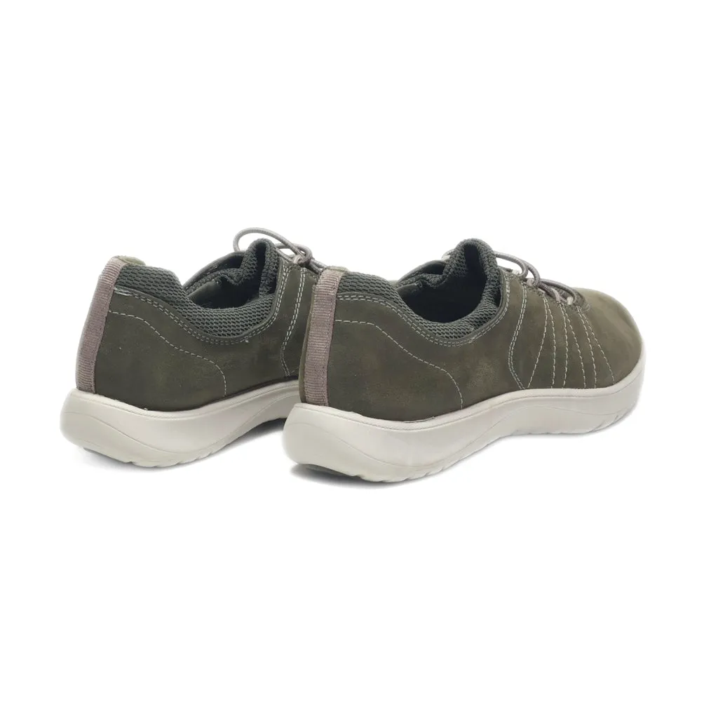 Clarks Trainers & Sneakers Leather Green Colour For Women