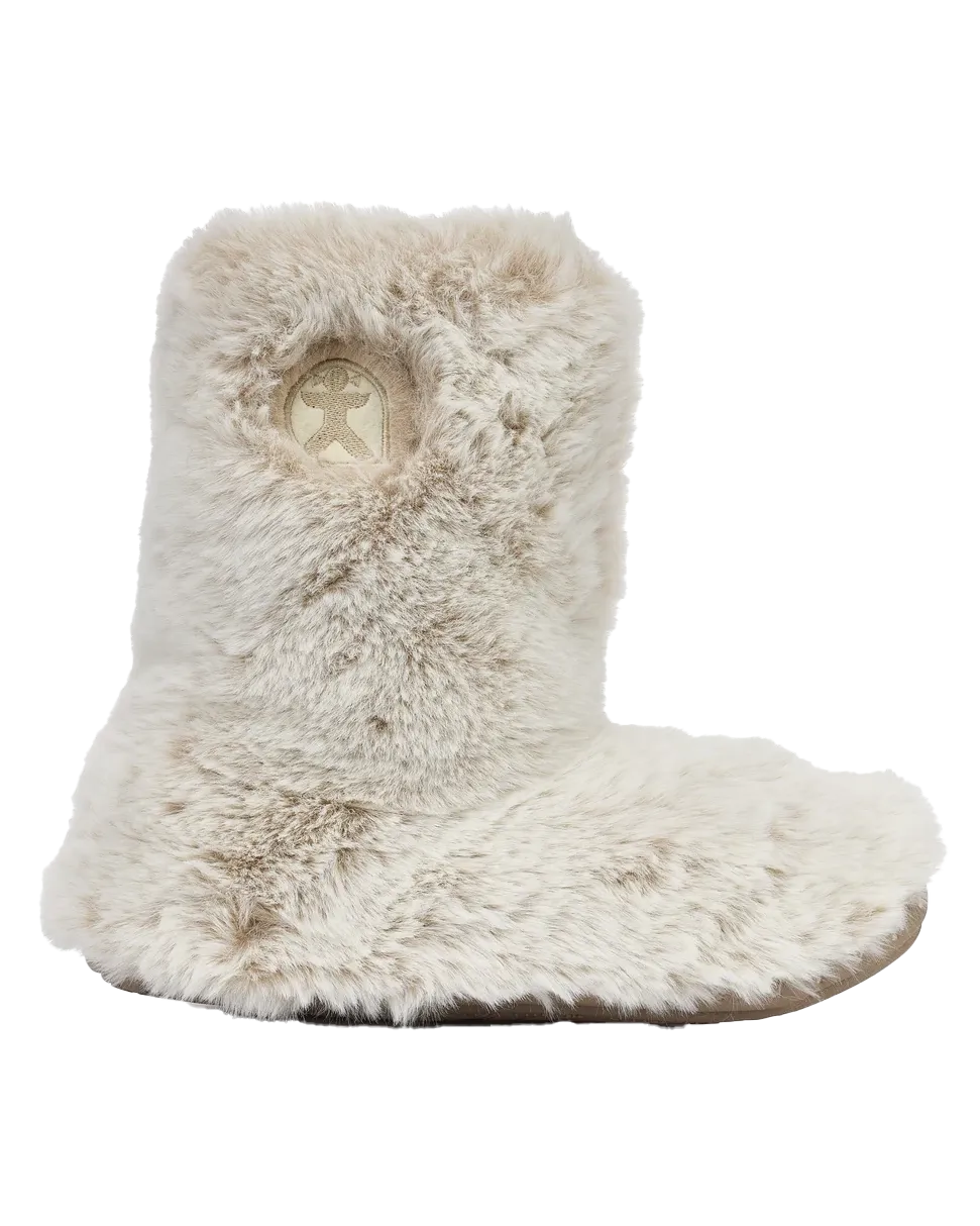 Cole Luxury Faux Fur Slipper Boots in Ferret