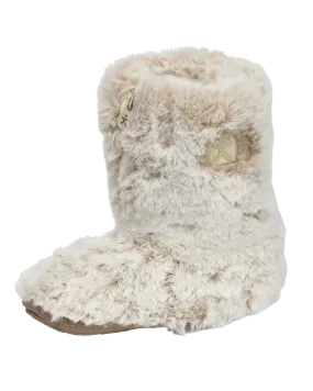 Cole Luxury Faux Fur Slipper Boots in Ferret