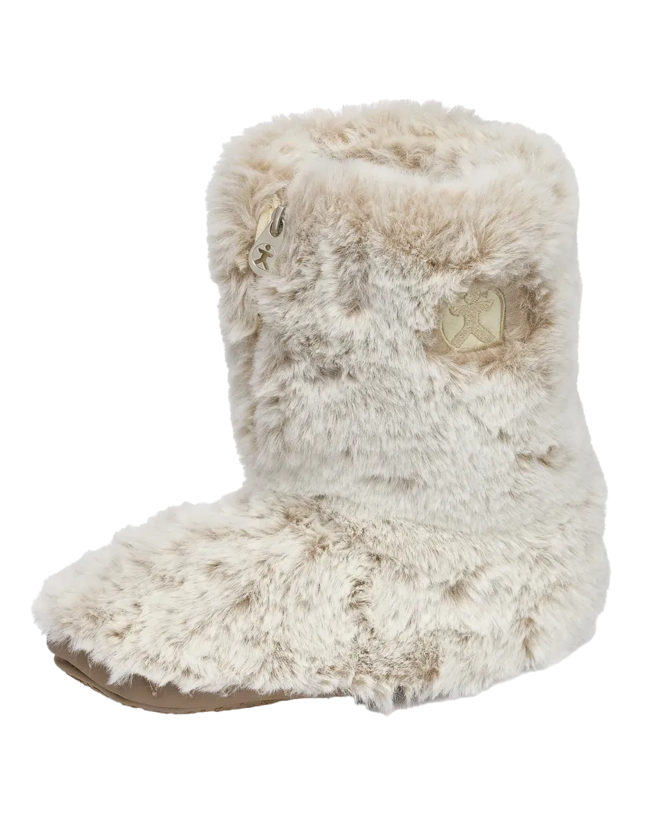 Cole Luxury Faux Fur Slipper Boots in Ferret