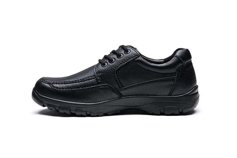 G-Comfort Mens Black leather Shoes Laced Wide Water Repellent A-7825S