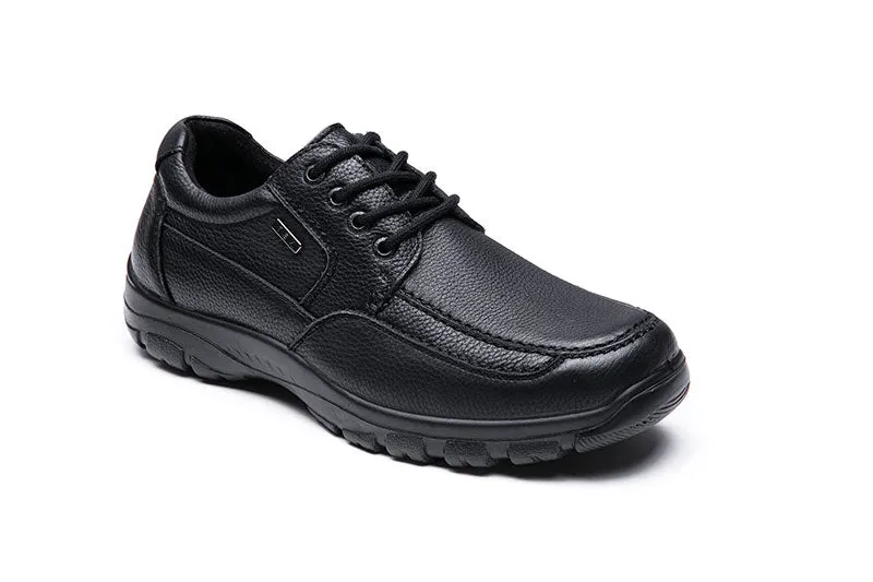 G-Comfort Mens Black leather Shoes Laced Wide Water Repellent A-7825S