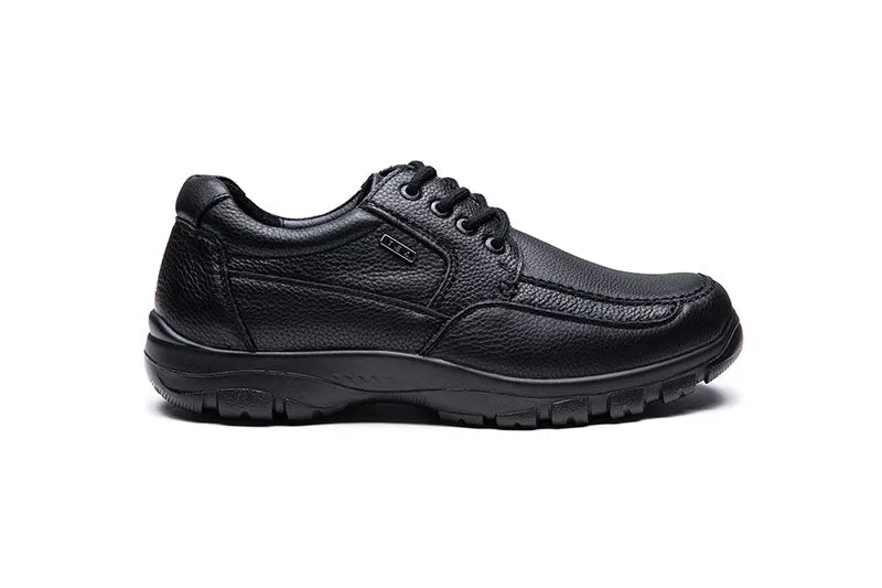 G-Comfort Mens Black leather Shoes Laced Wide Water Repellent A-7825S