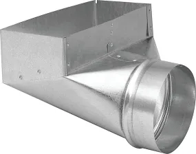 Imperial GV0627-C Wall Register Boot, 4 in L, 12 in W, 6 in H, 90 deg Angle, Galvanized :EA: QUANTITY: 1