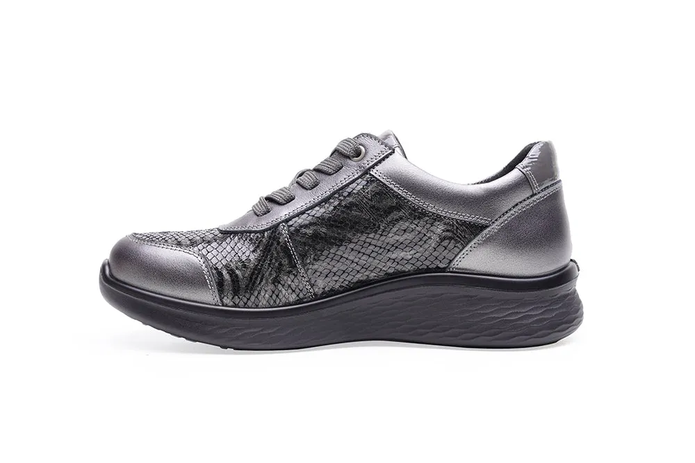 Ladies G-Comfort Lace Shoes Antracite Grey P-819ZG