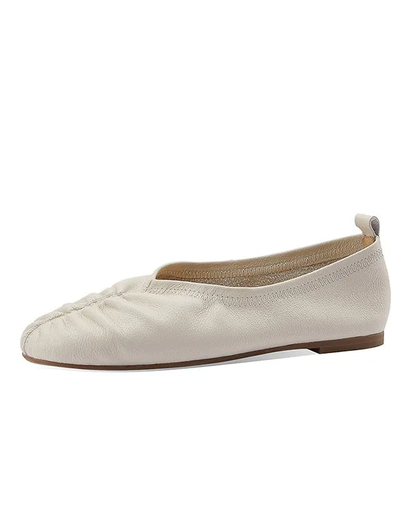 Lightweight Soft Leather Flats | Nurse Shoes