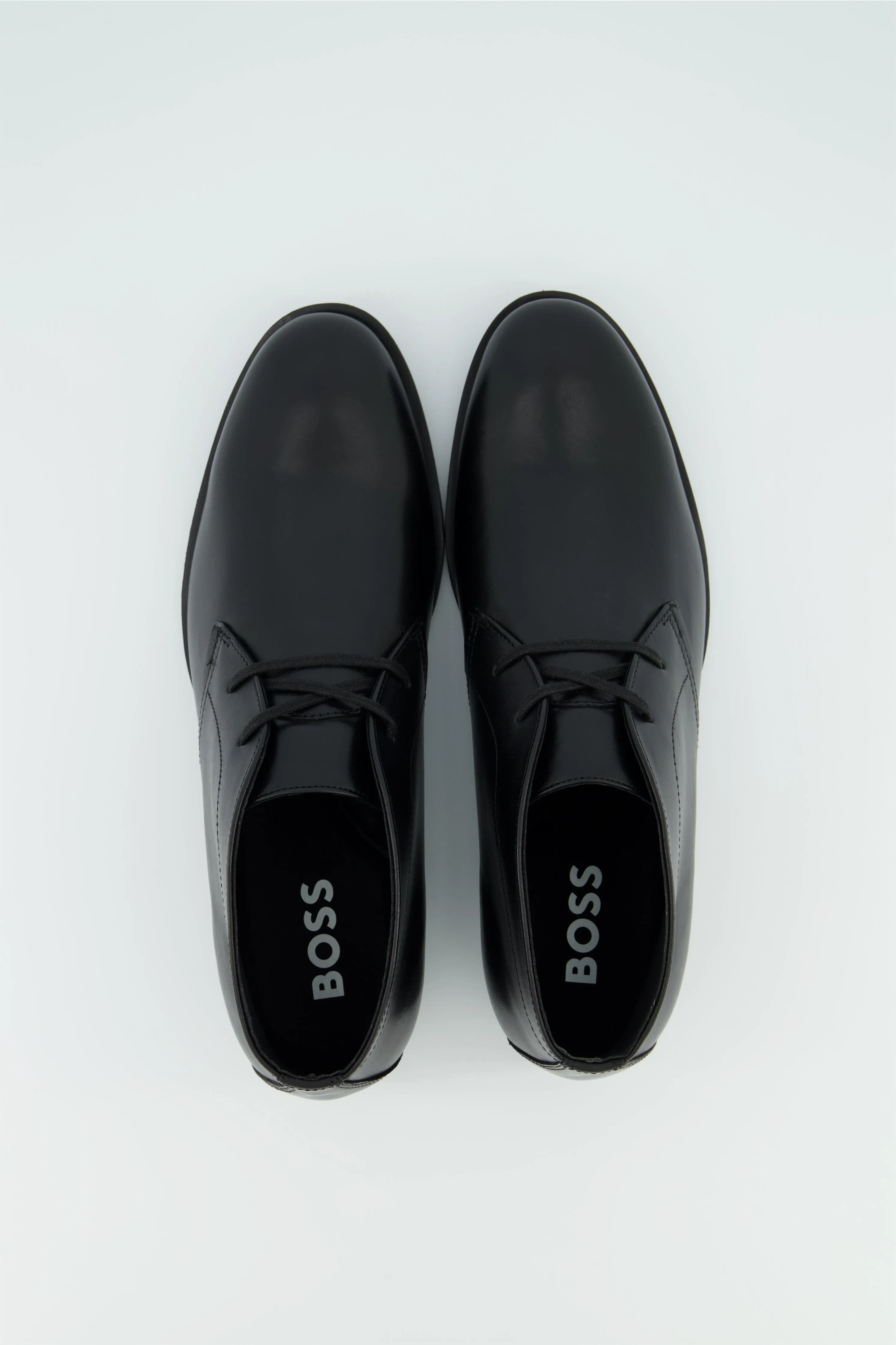 Men's BOSS Black Colby_Desb_bu Black Leather Dress Shoes