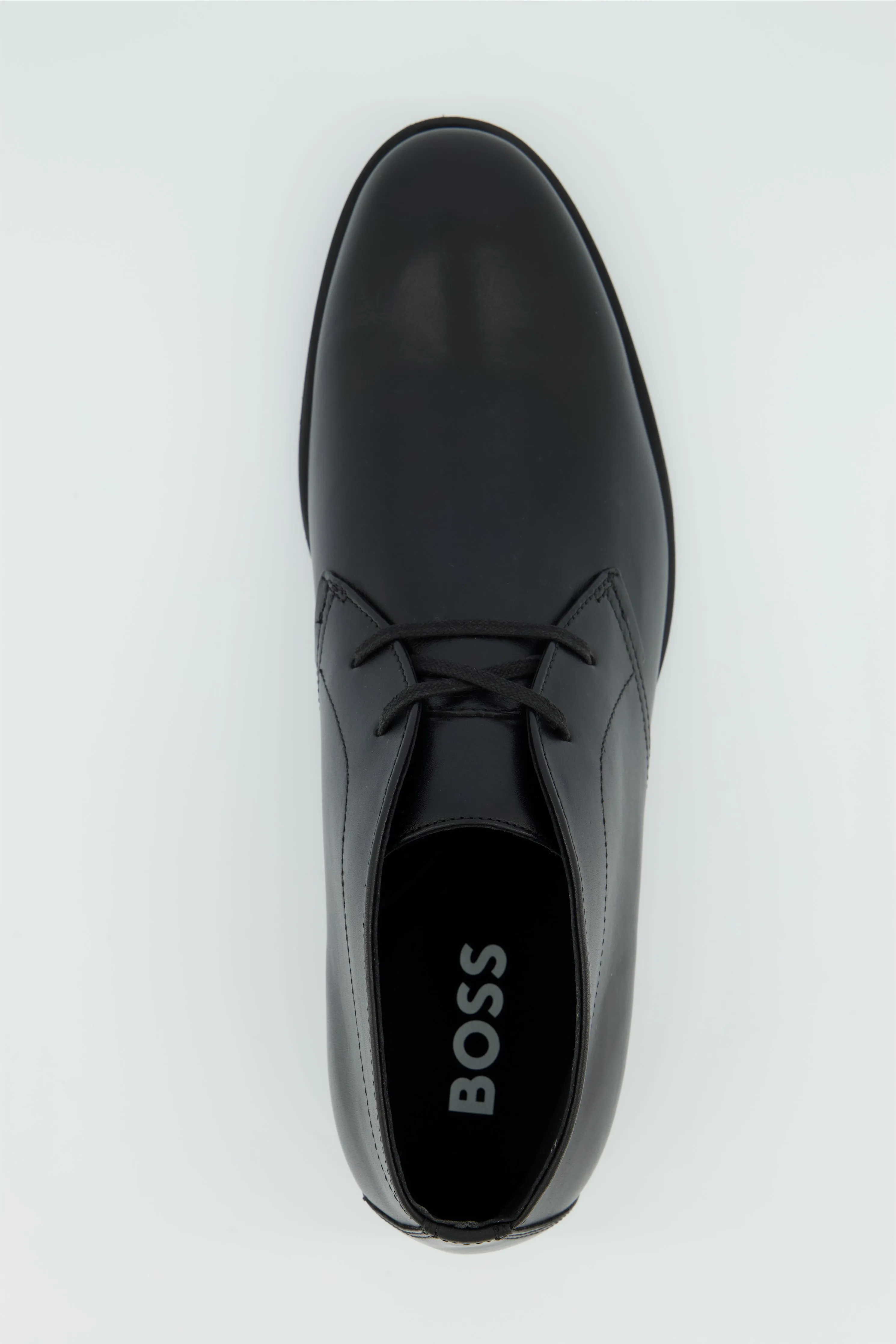 Men's BOSS Black Colby_Desb_bu Black Leather Dress Shoes