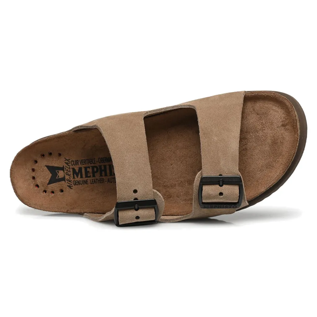 Nerio Velvet Leather Men's Slide Sandals