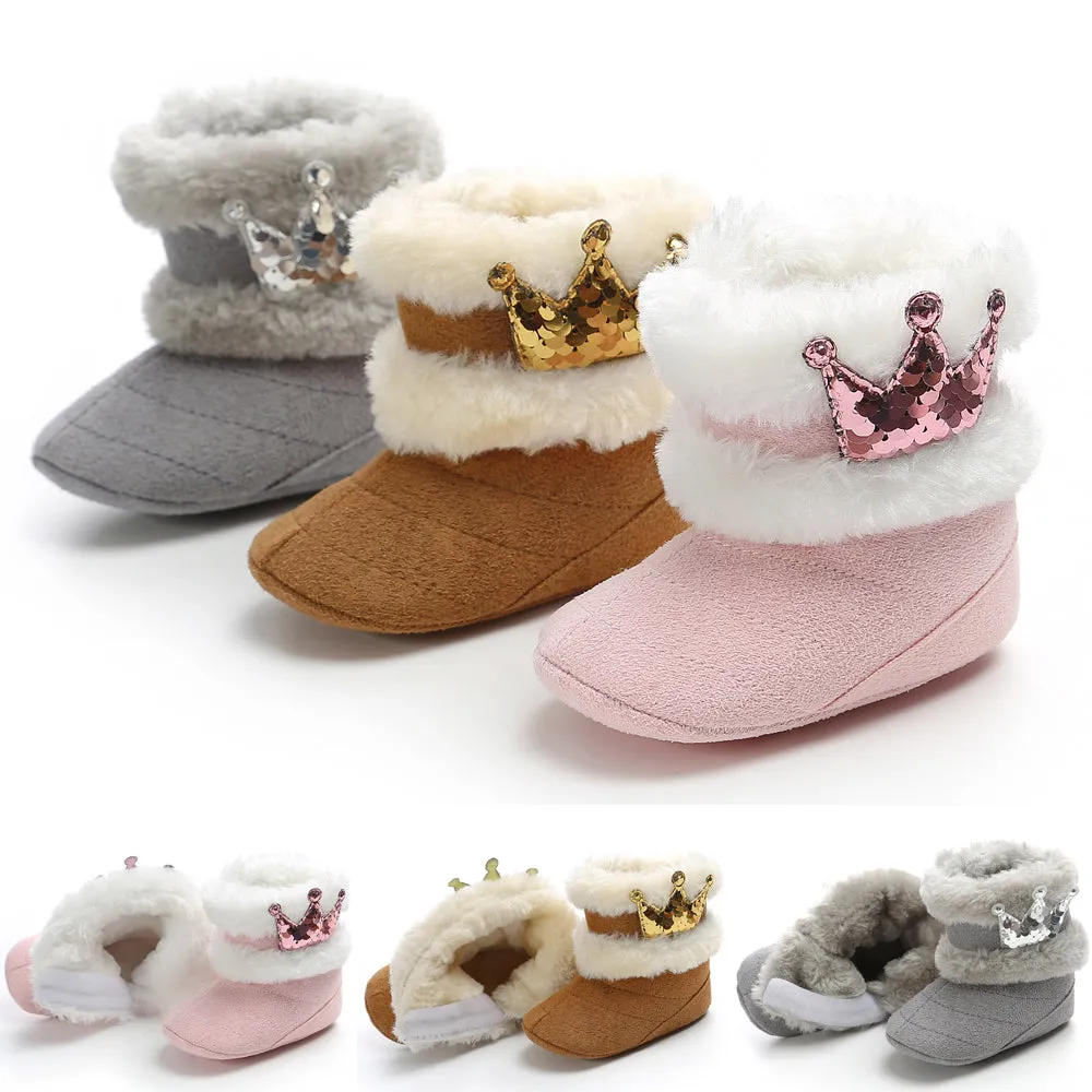 newborn infant winter baby boots warm kids girl snow shoes