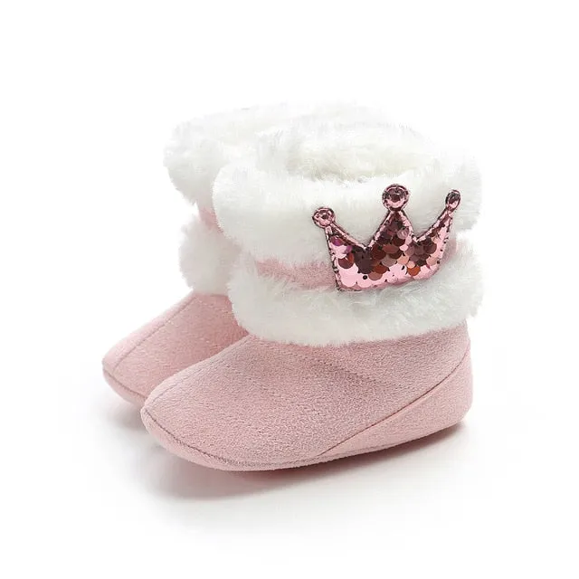 newborn infant winter baby boots warm kids girl snow shoes