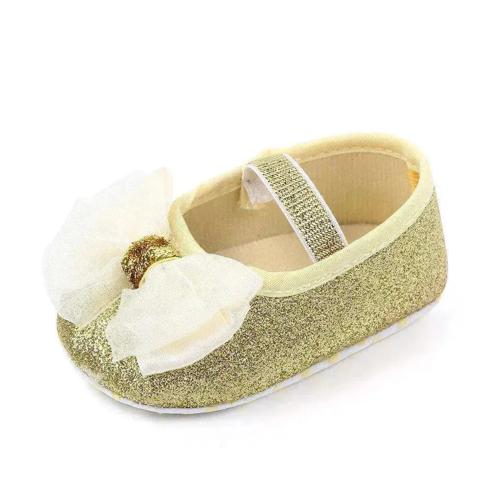 Newborn Princess Shoes Soft Sole Bow Baby Shoes