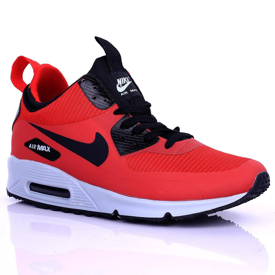 NK Max Zoom Red With Classic Black Design Sneakers