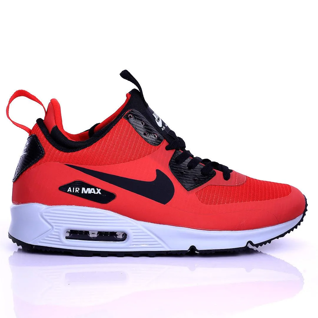 NK Max Zoom Red With Classic Black Design Sneakers