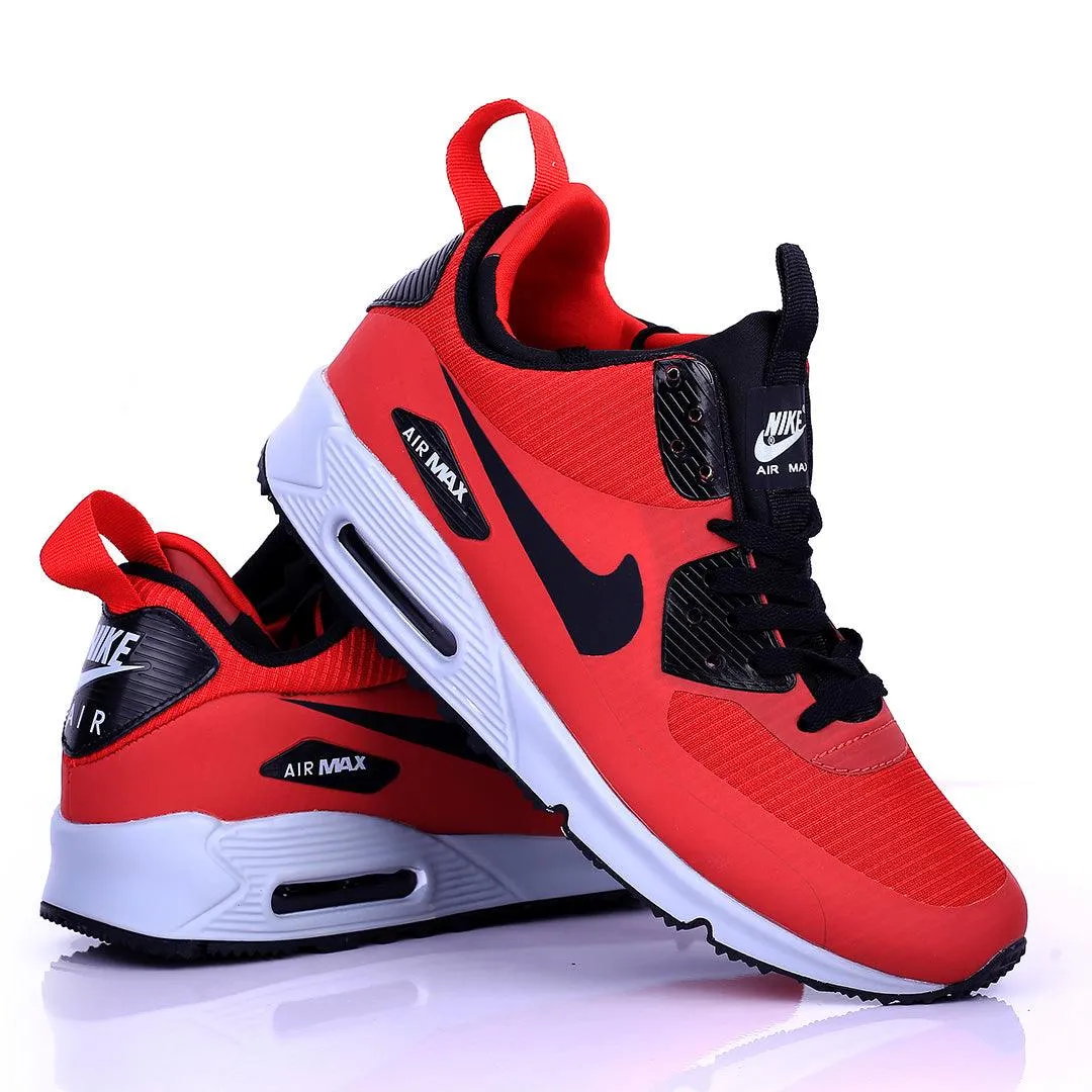 NK Max Zoom Red With Classic Black Design Sneakers