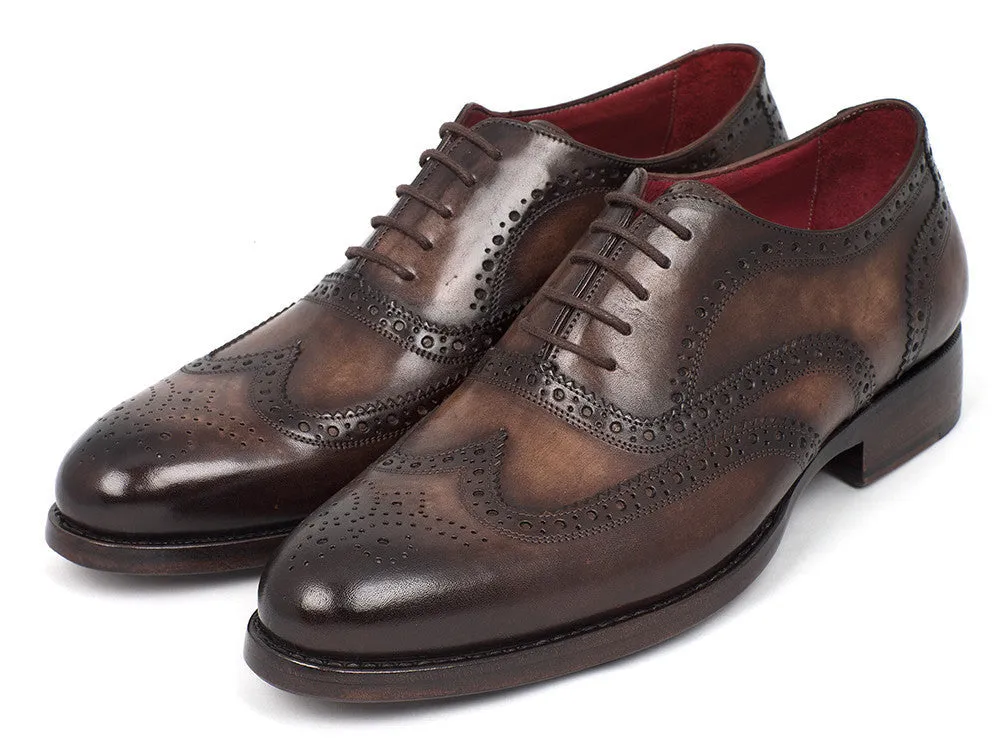 Paul Parkman Brown Wingtip Oxfords Goodyear Welted