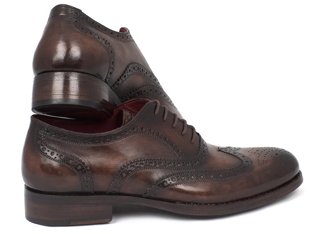 Paul Parkman Brown Wingtip Oxfords Goodyear Welted