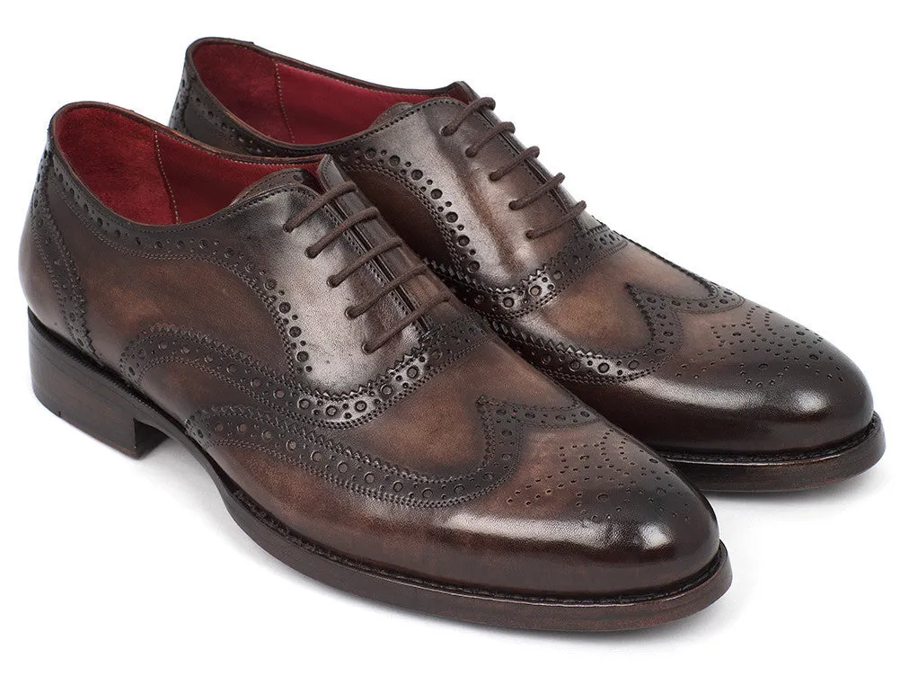 Paul Parkman Brown Wingtip Oxfords Goodyear Welted