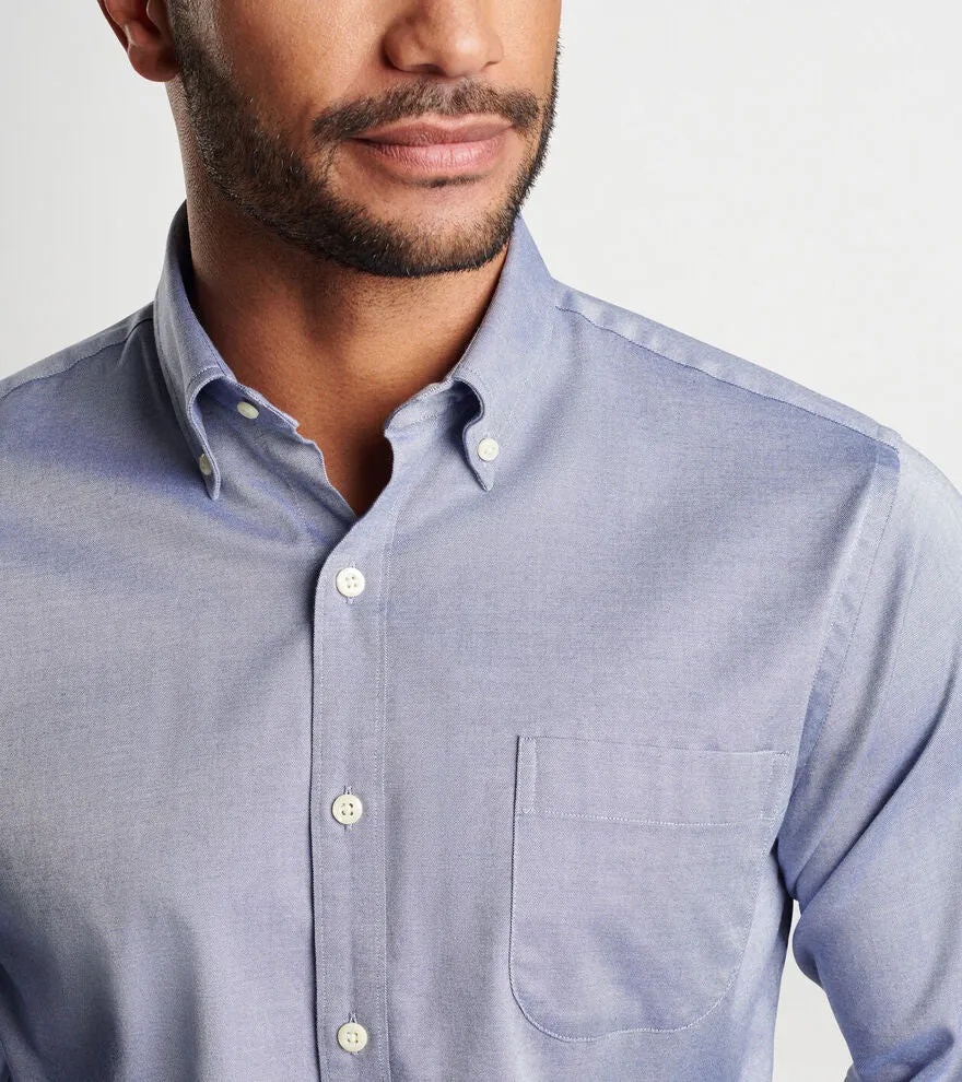 Peter Millar Campbell Perfect Pinpoint Cotton-Stretch Sport Shirt