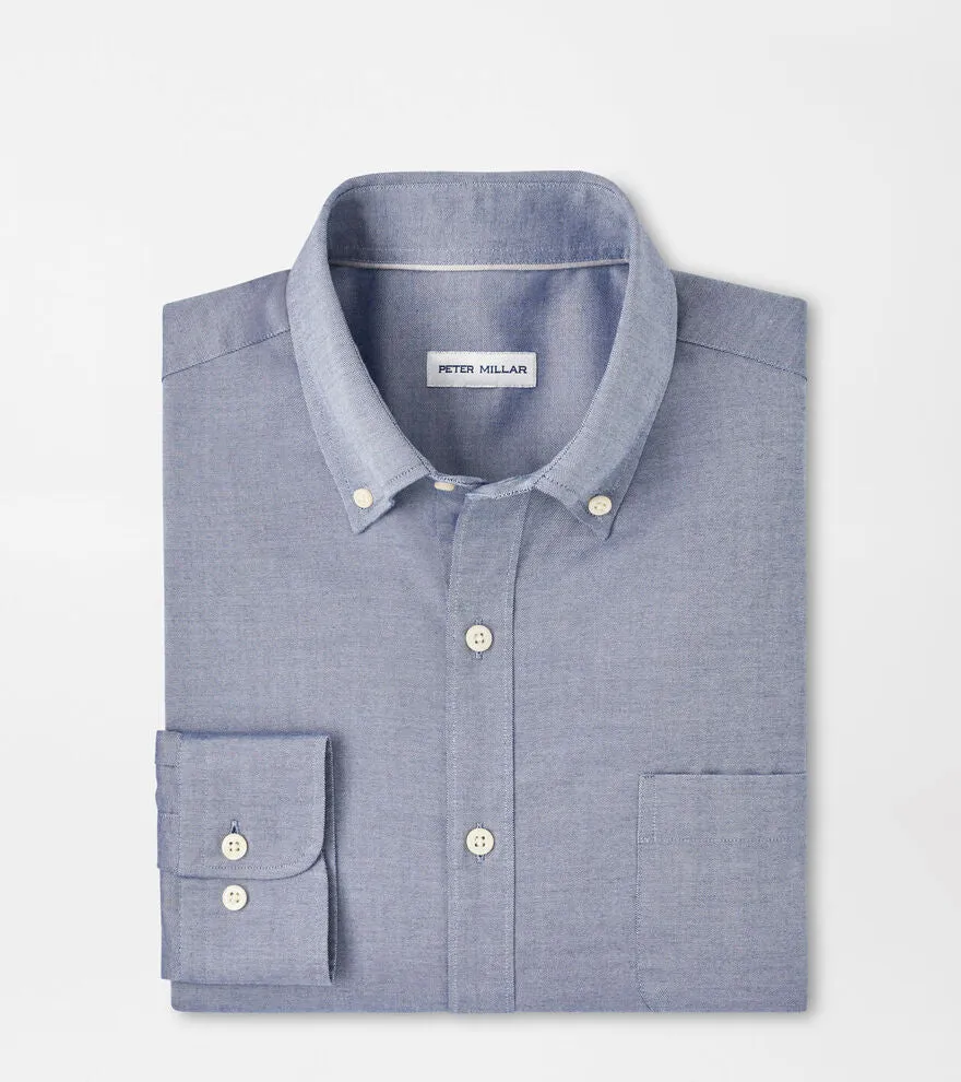 Peter Millar Campbell Perfect Pinpoint Cotton-Stretch Sport Shirt