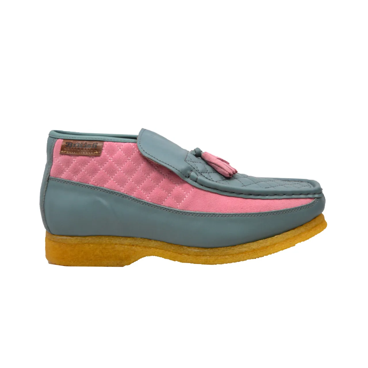 Prince All Leather Shoes with Pink Tassel - Timeless Style and Playfulness