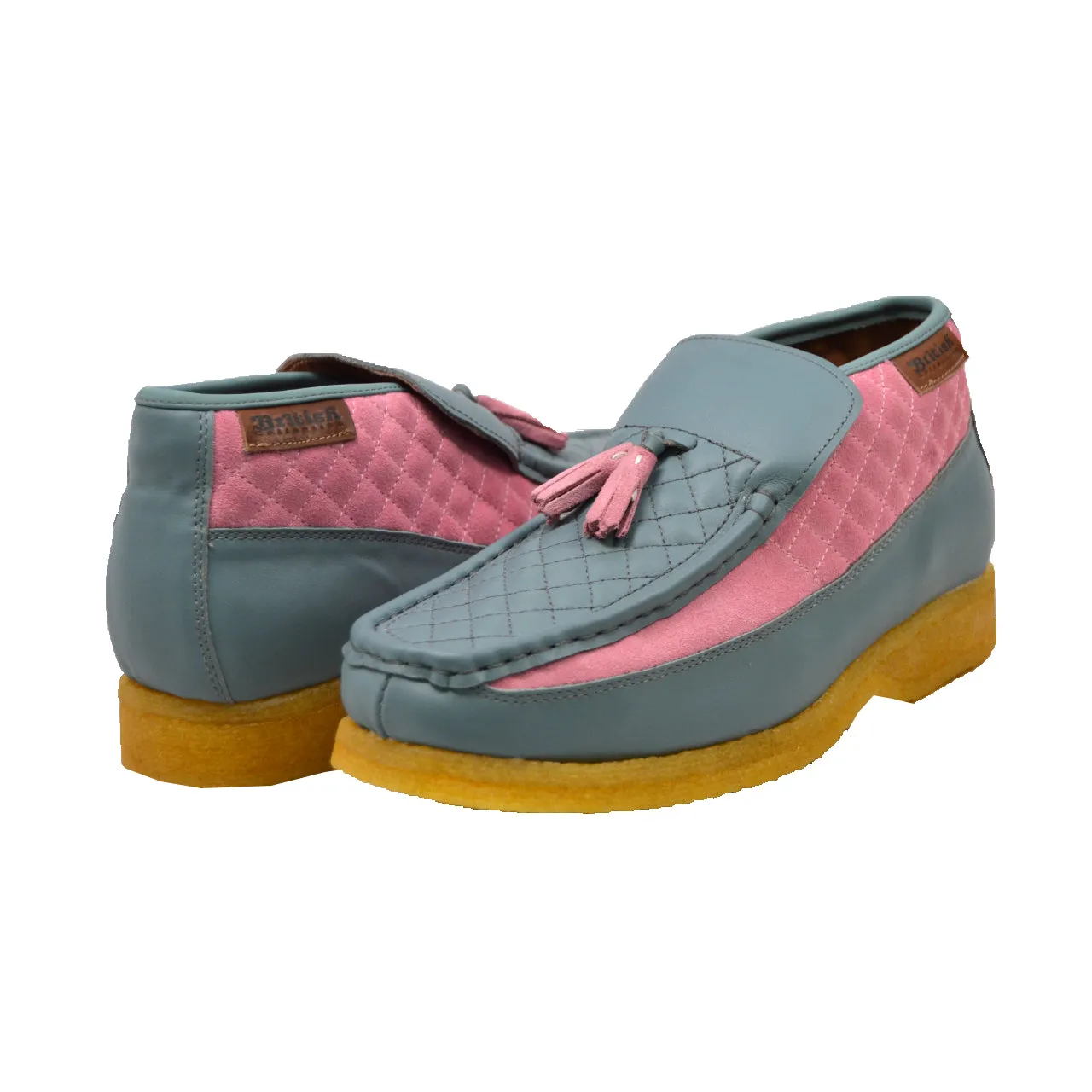 Prince All Leather Shoes with Pink Tassel - Timeless Style and Playfulness