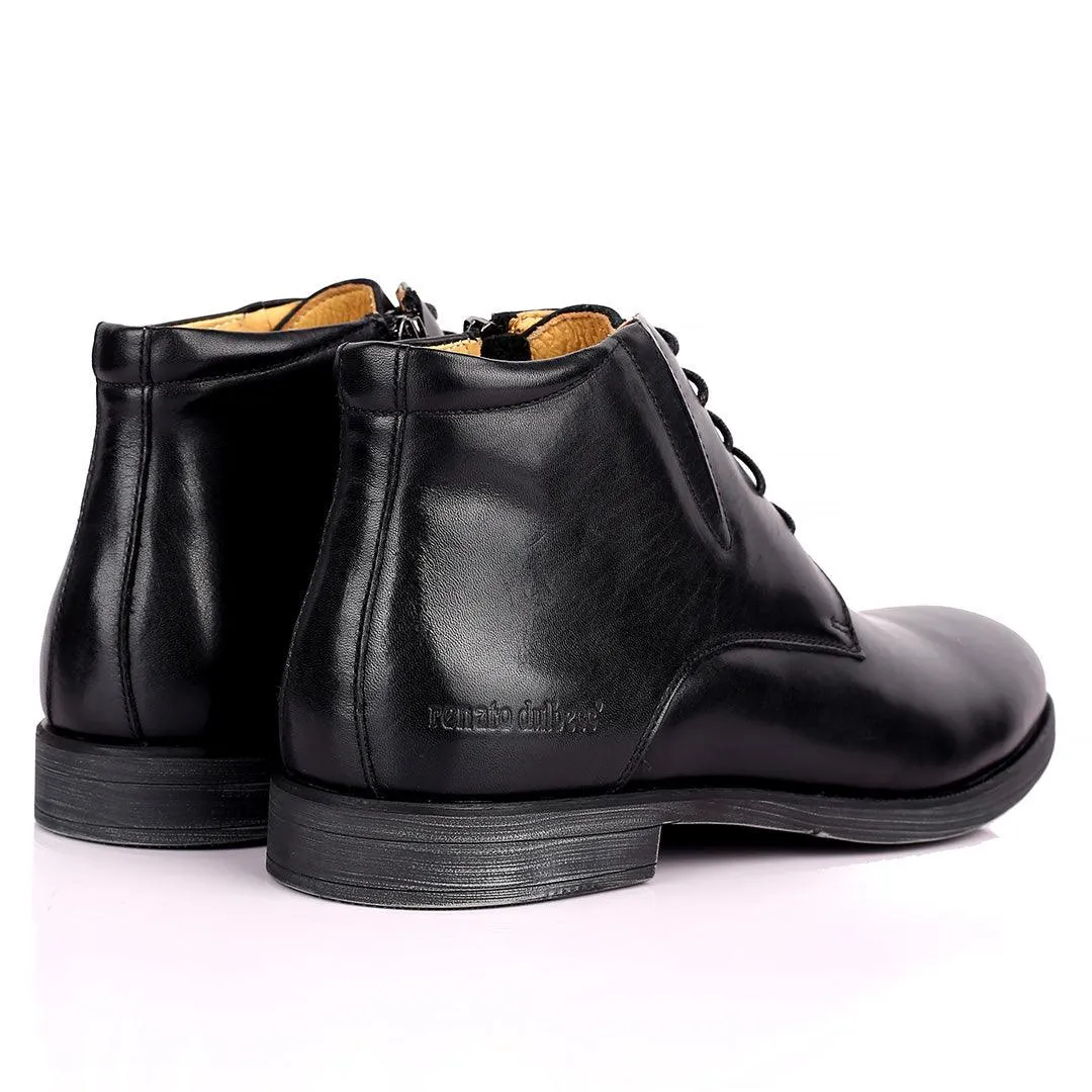 Renato Dullbeee High Ankle Lace Up Black Formal Shoe