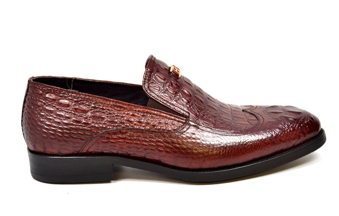 Shiraz Croc Leather Shoes - Timeless Elegance and Long-Lasting Style