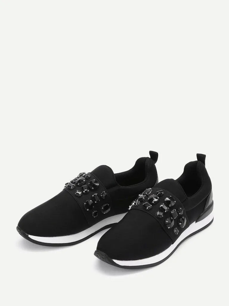 Studded Detail Low Top Trainers