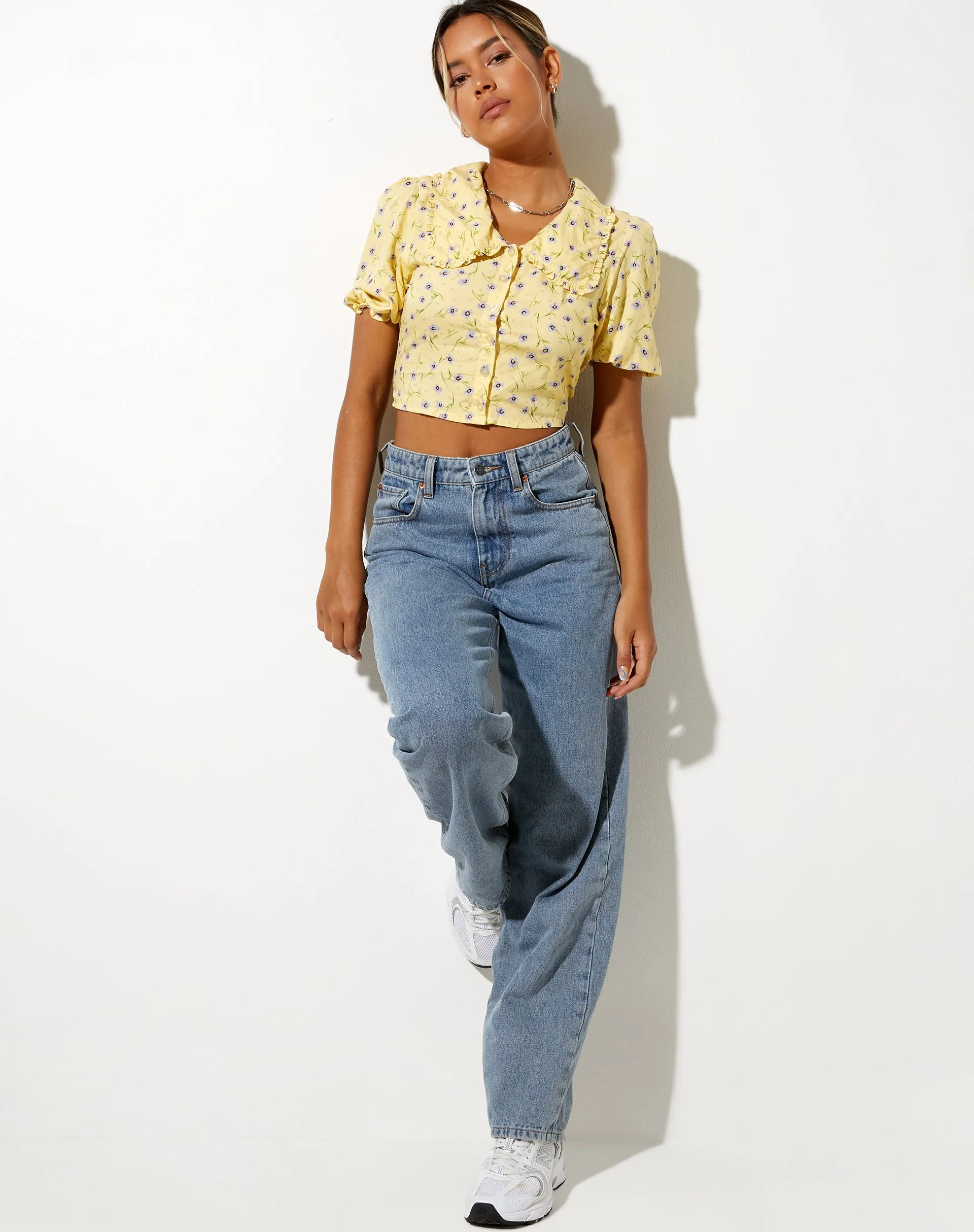 Tucci Top in Wild Flower Lemon Drop