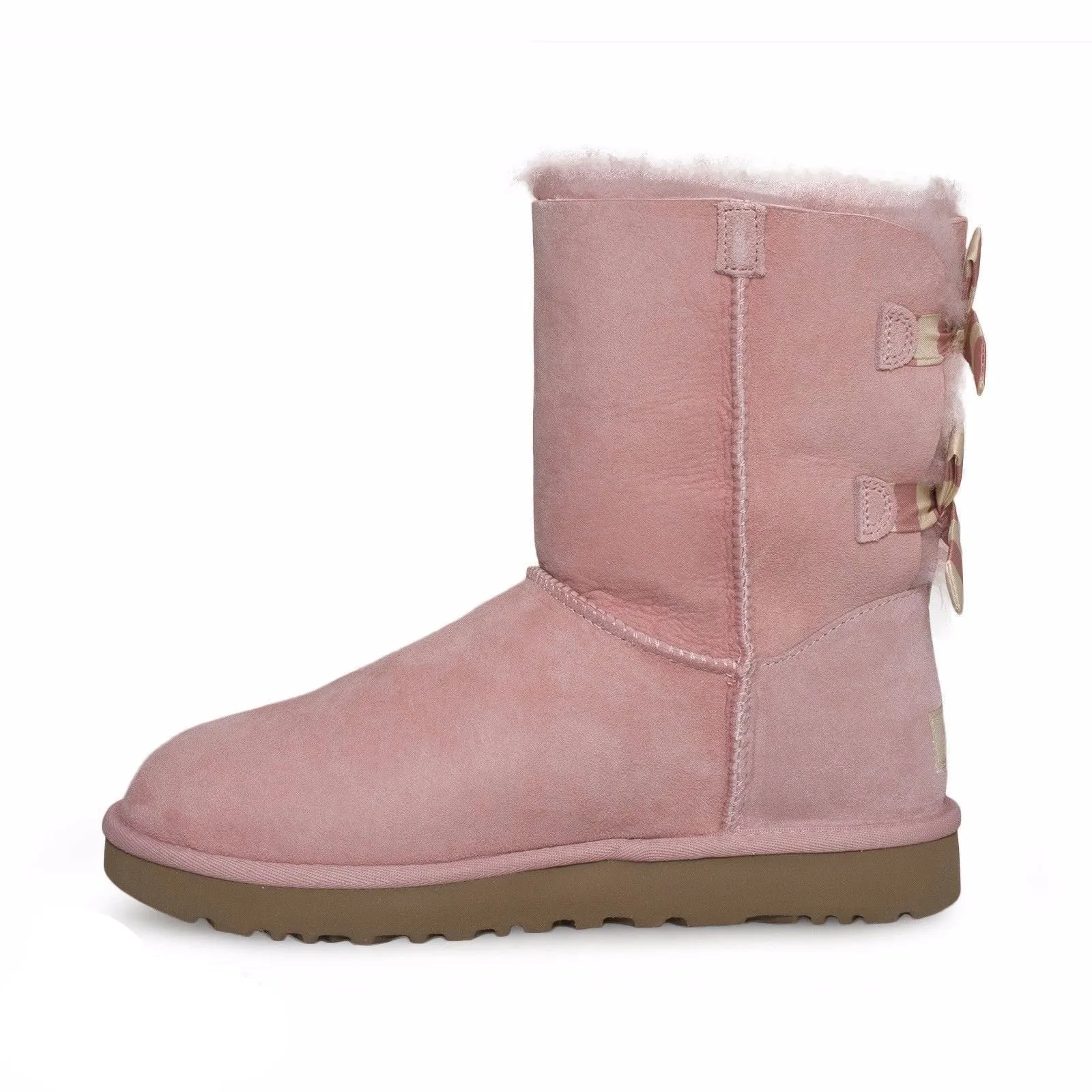 UGG Bailey Bow Stripe Blush Pink Boots