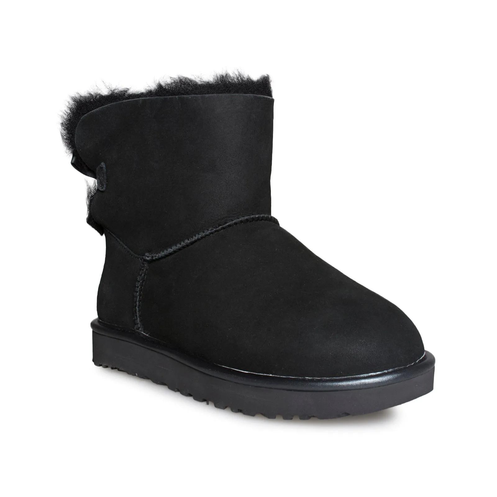 UGG Mini Bailey Bow II Metallic Black Boots - Women's