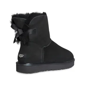 UGG Mini Bailey Bow II Metallic Black Boots - Women's