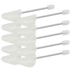 vidaXL Shoe Trees 5 Pairs White EU 35-38 Plastic