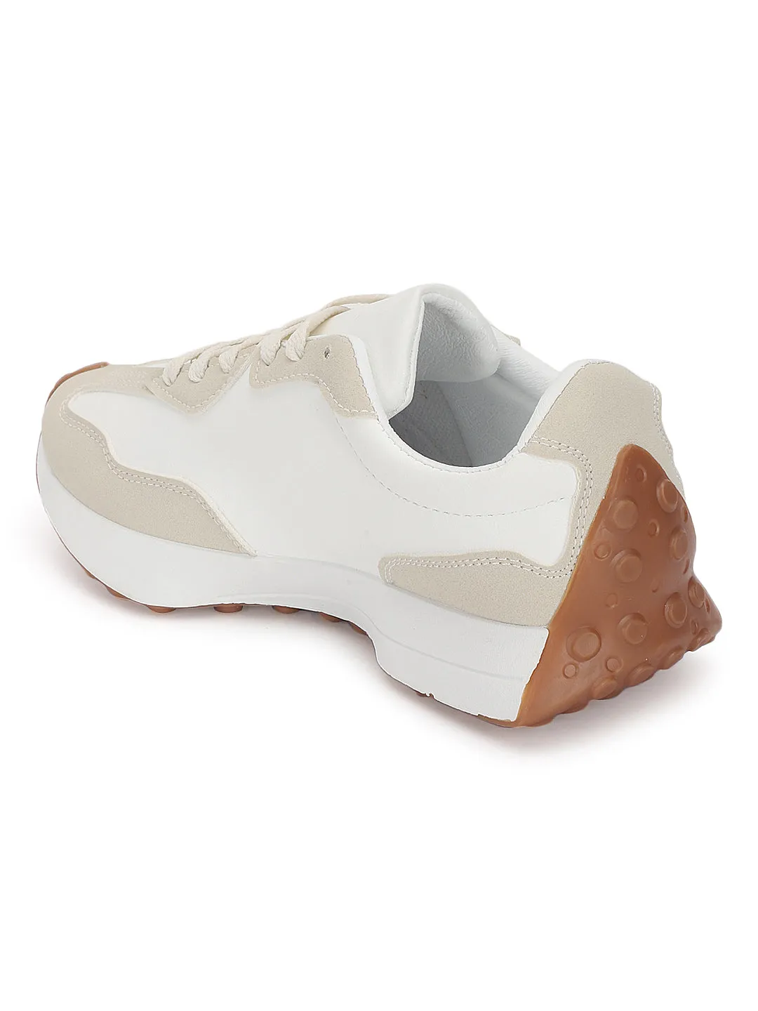 White Leopard PU Stylish Lace-Up Sneakers (TC-RS3663-WHTLEO)