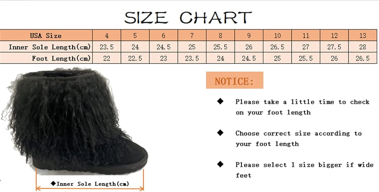 Women's Winter Warm Wool Fur Lining Boot With Cute Cartoon Furry Doll Toys Pendant Luxury Short Snow Boots Shoes